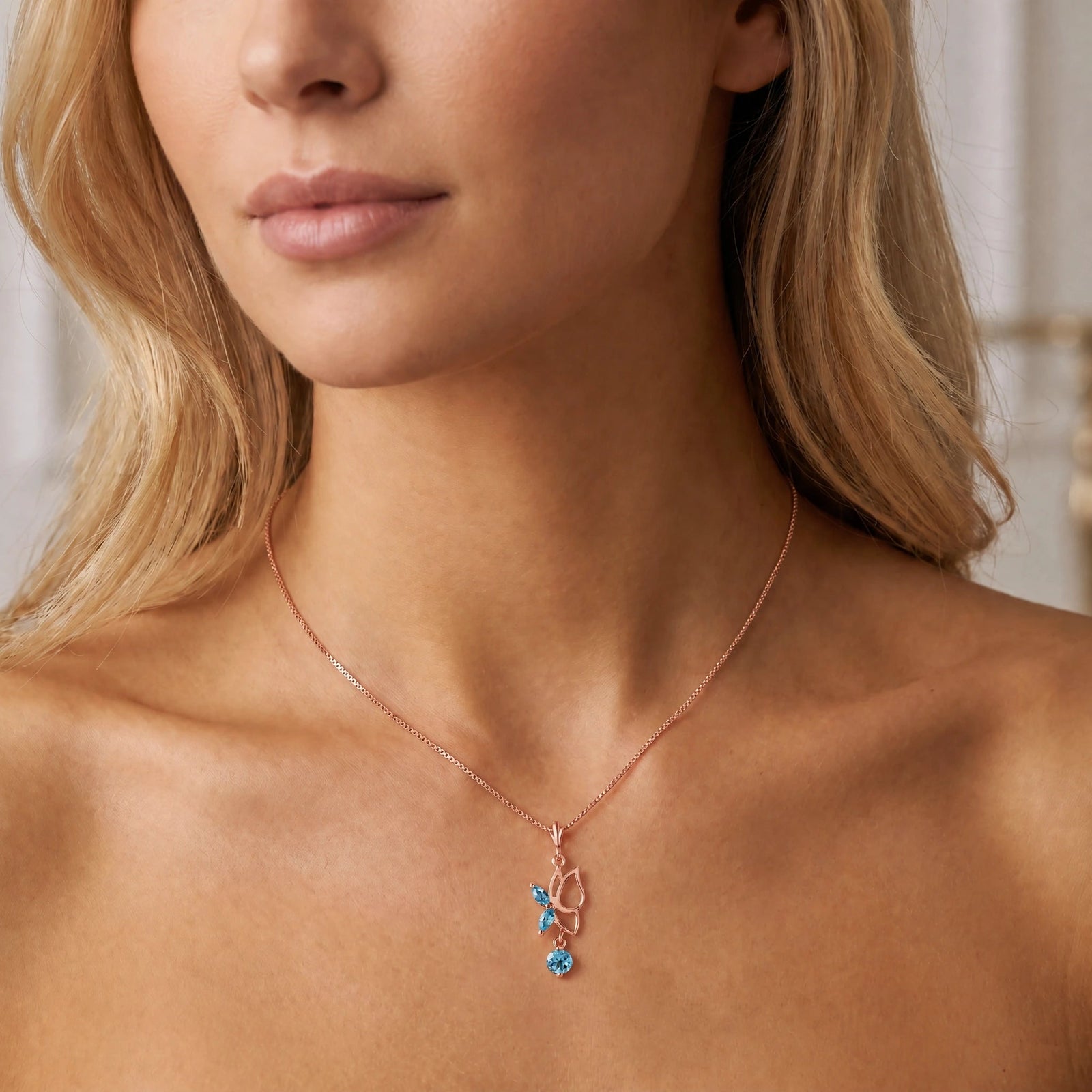 Rose Gold Blue Topaz — Palmina