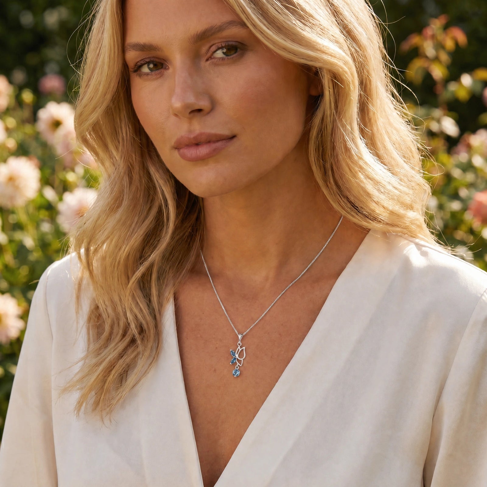 White Gold Blue Topaz — Palmina
