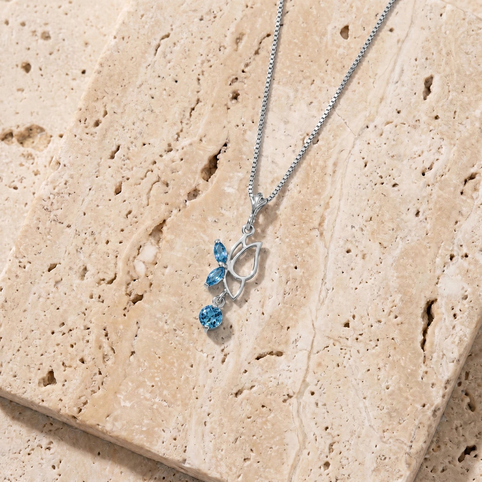 White Gold Blue Topaz — Palmina