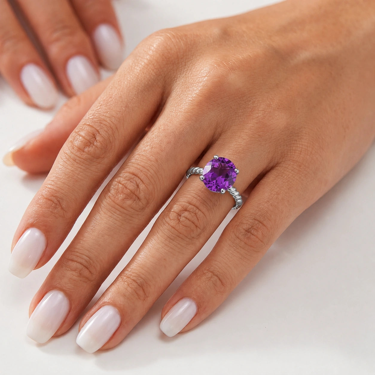 White Gold Amethyst — Palmira