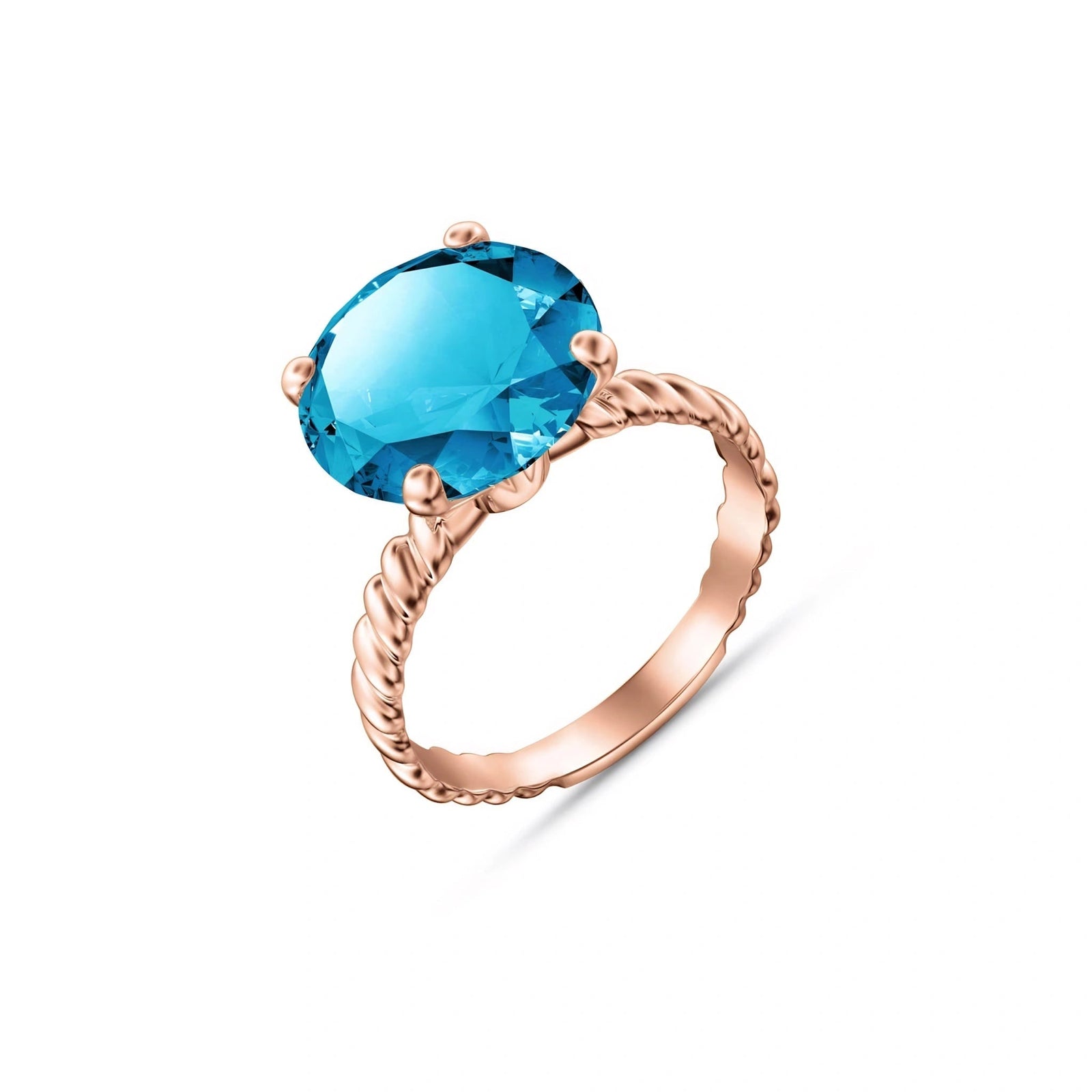 Rose Gold Blue Topaz — Palmira