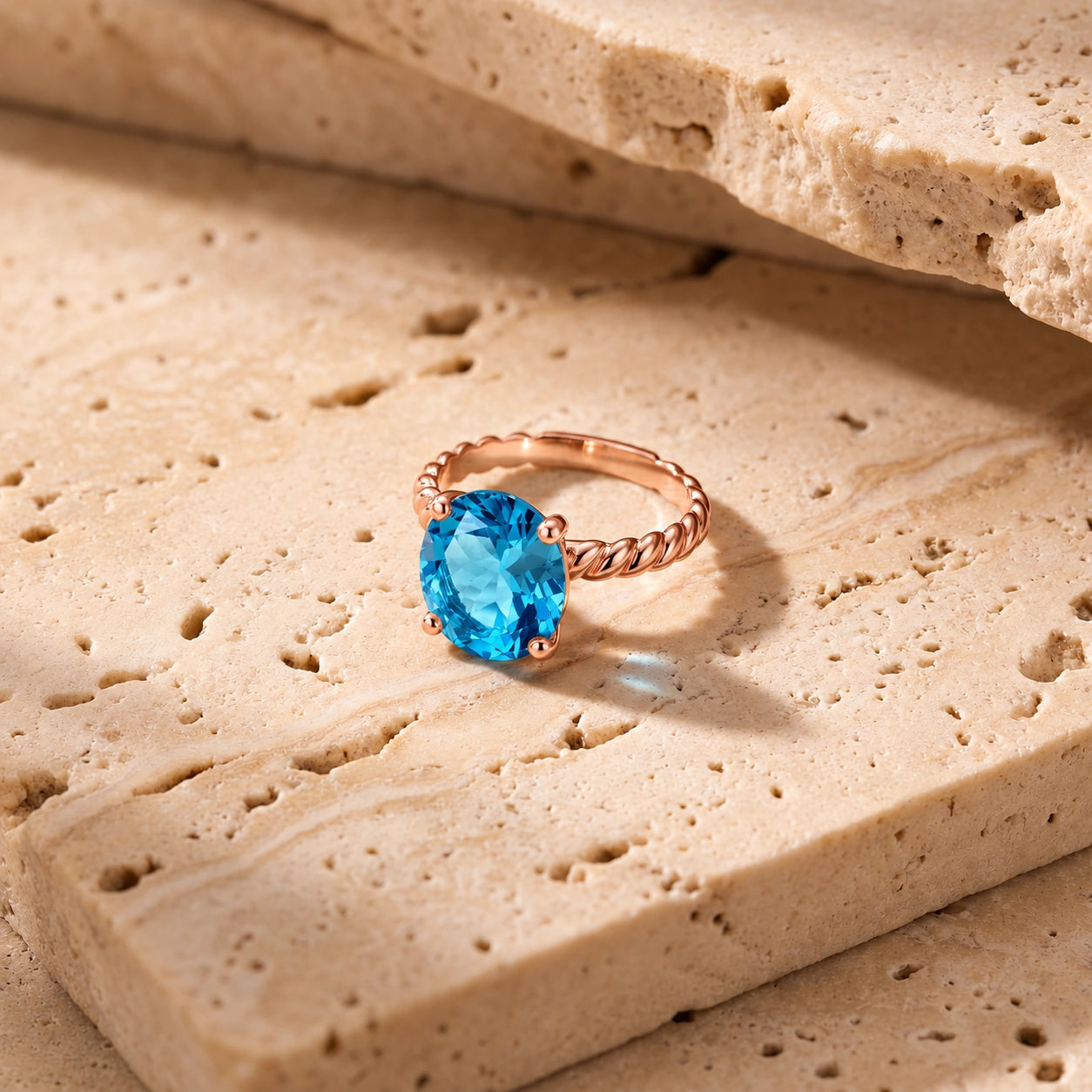 Rose Gold Blue Topaz — Palmira