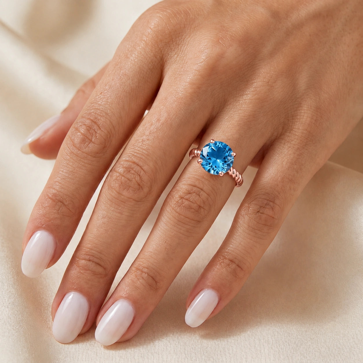 Rose Gold Blue Topaz — Palmira