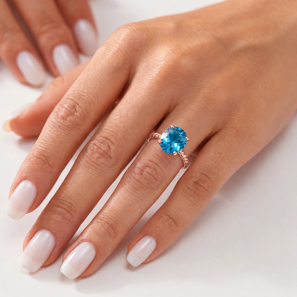 Rose Gold Blue Topaz — Palmira