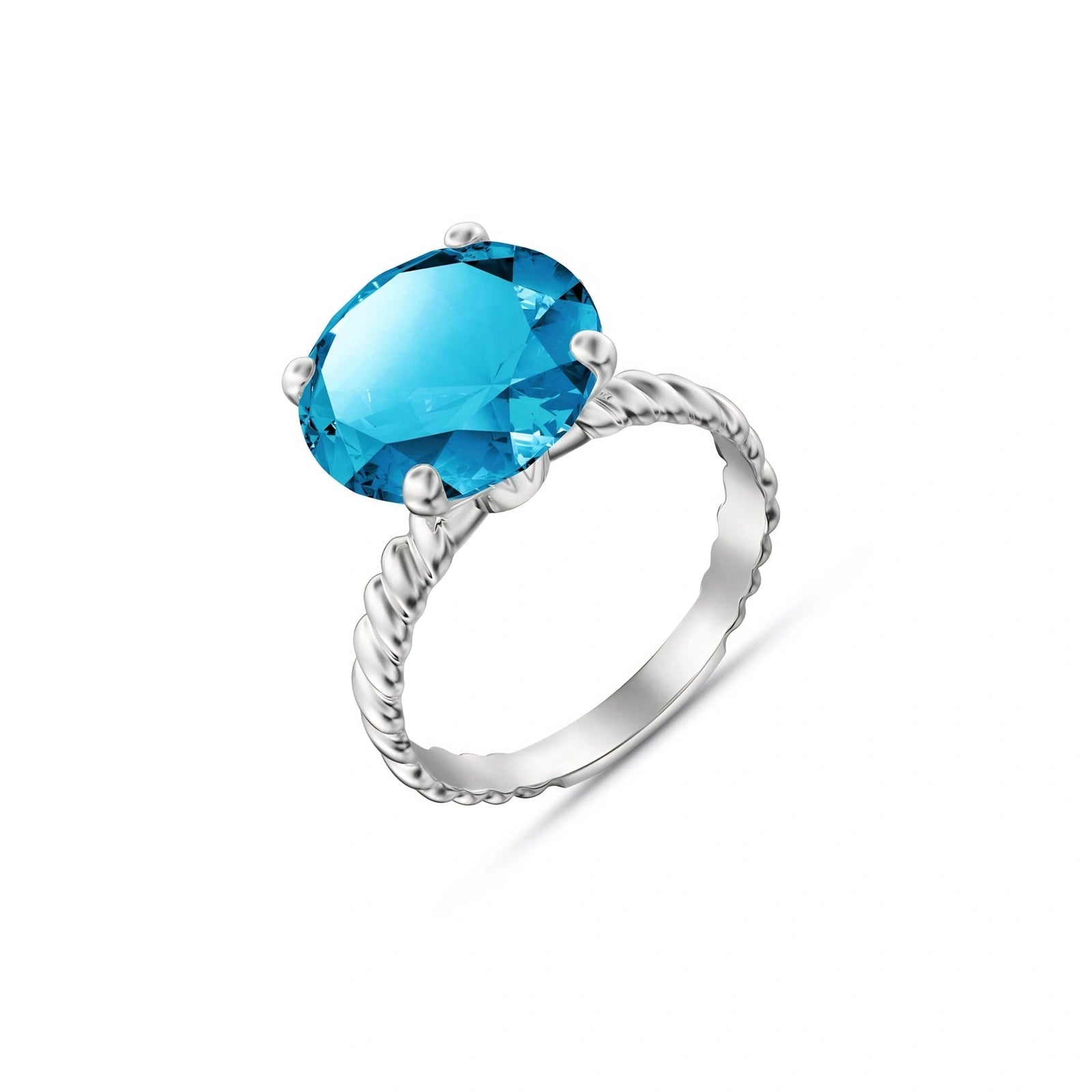 White Gold Blue Topaz — Palmira
