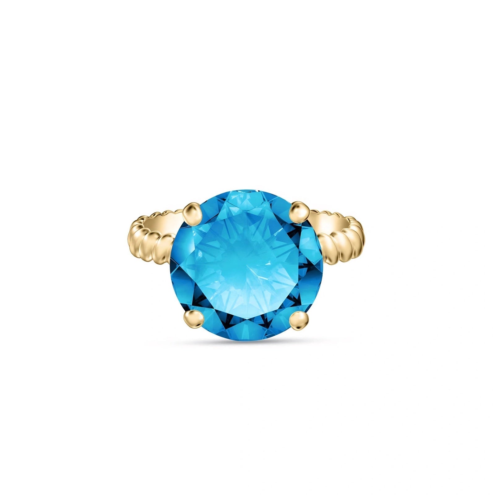 Yellow Gold Blue Topaz — Palmira