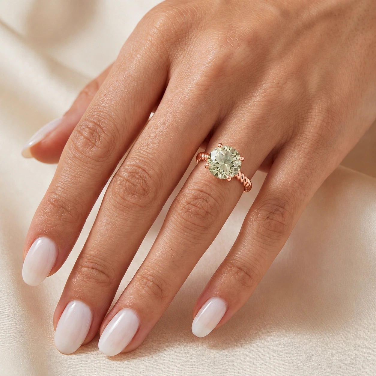 Rose Gold Green Amethyst — Palmira