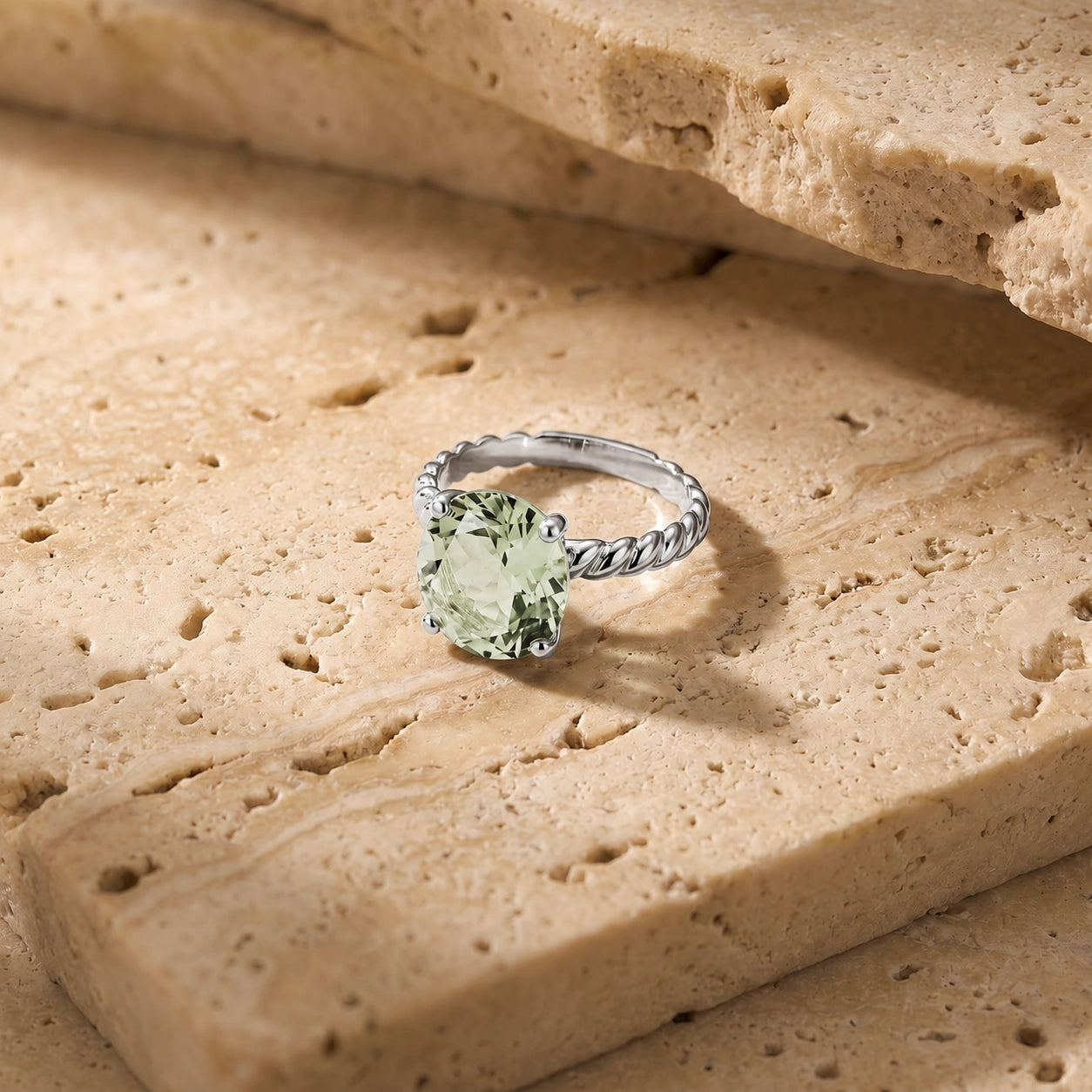 White Gold Green Amethyst — Palmira