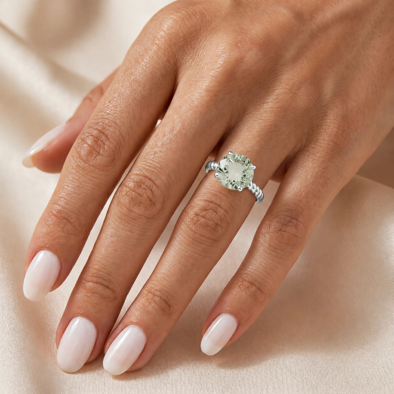 White Gold Green Amethyst — Palmira