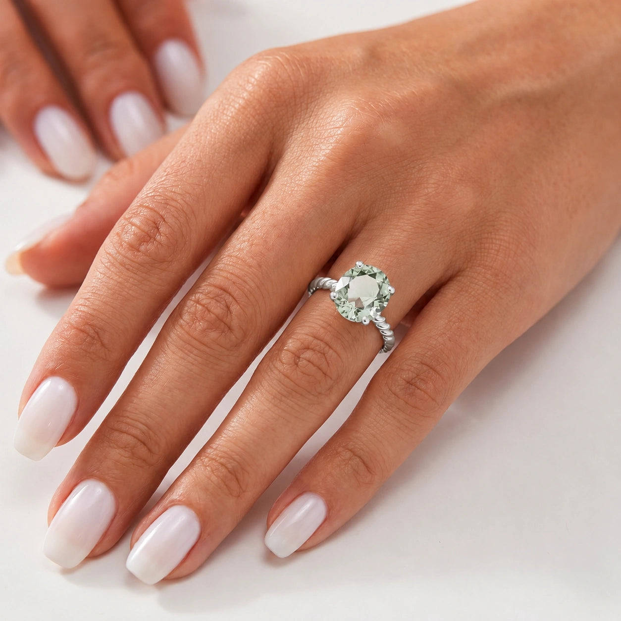 White Gold Green Amethyst — Palmira