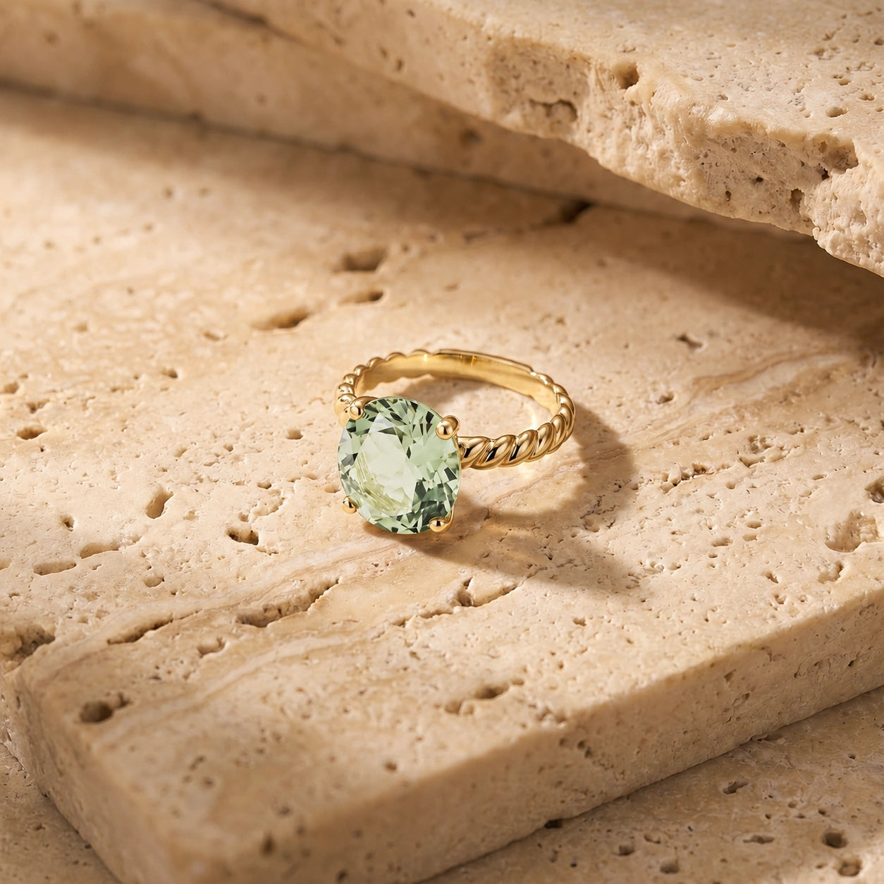 Yellow Gold Green Amethyst — Palmira