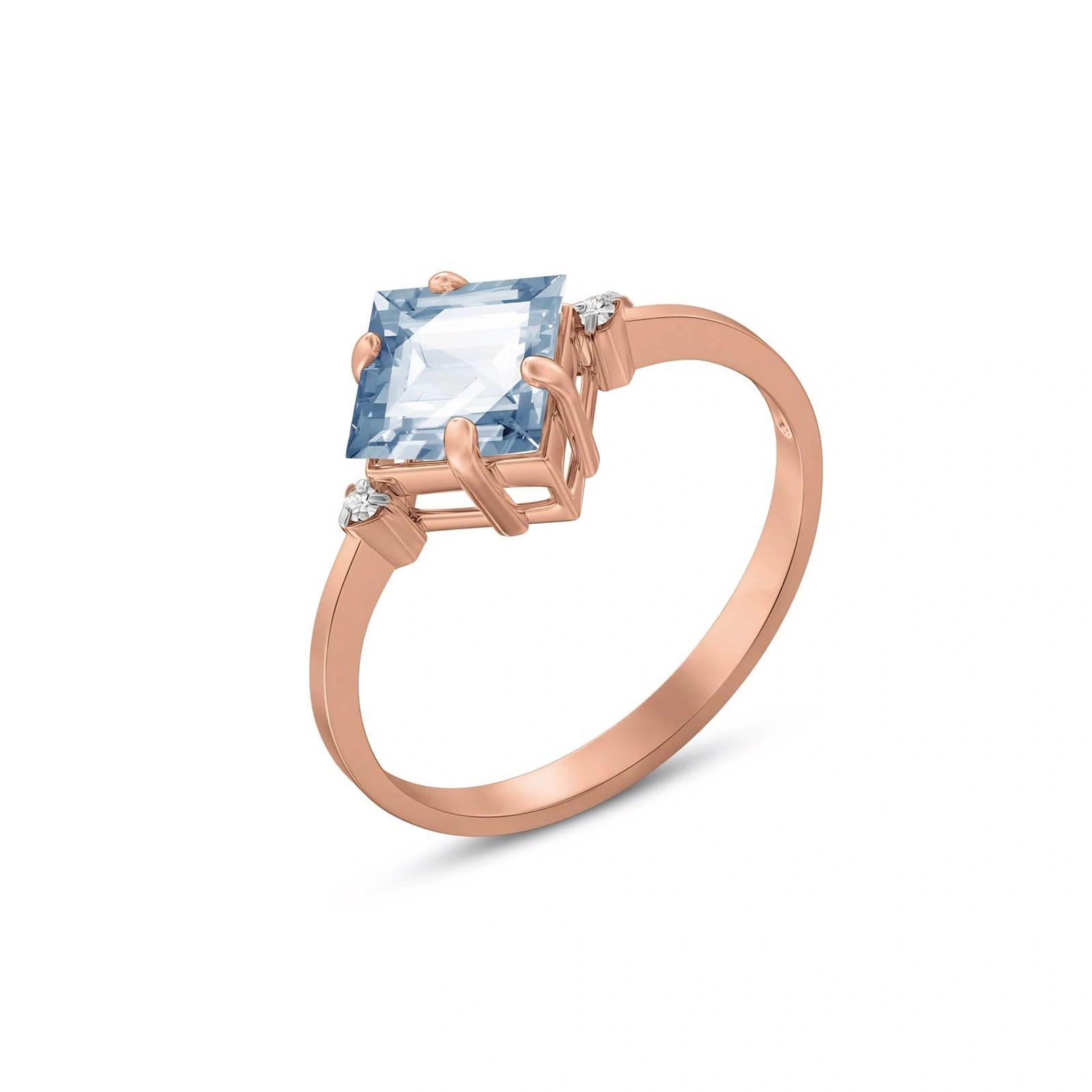 Rose Gold Aquamarine & Diamond — Paloma