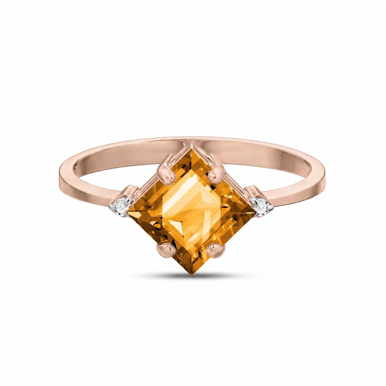 Rose Gold Citrine & Diamond — Paloma
