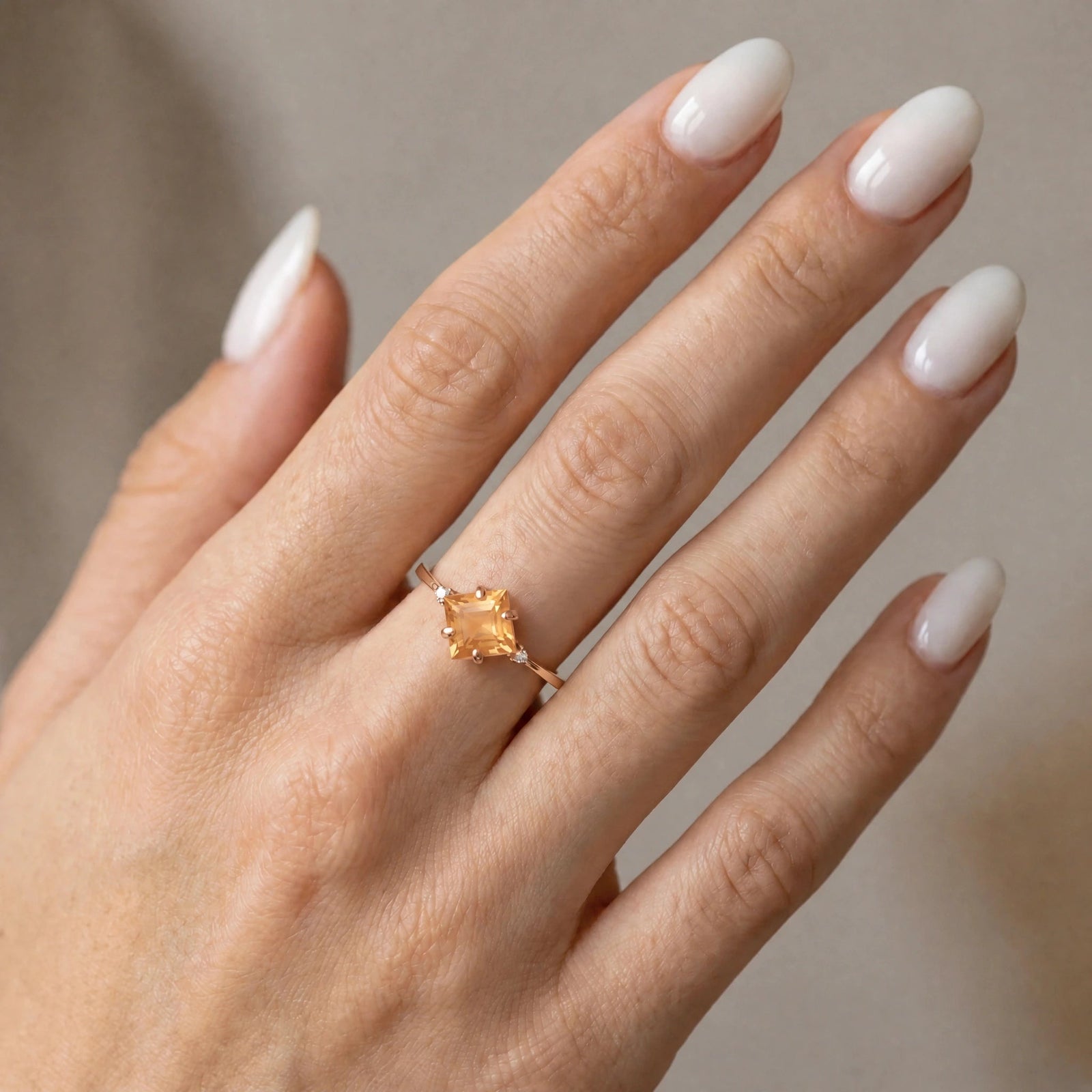 Rose Gold Citrine & Diamond — Paloma