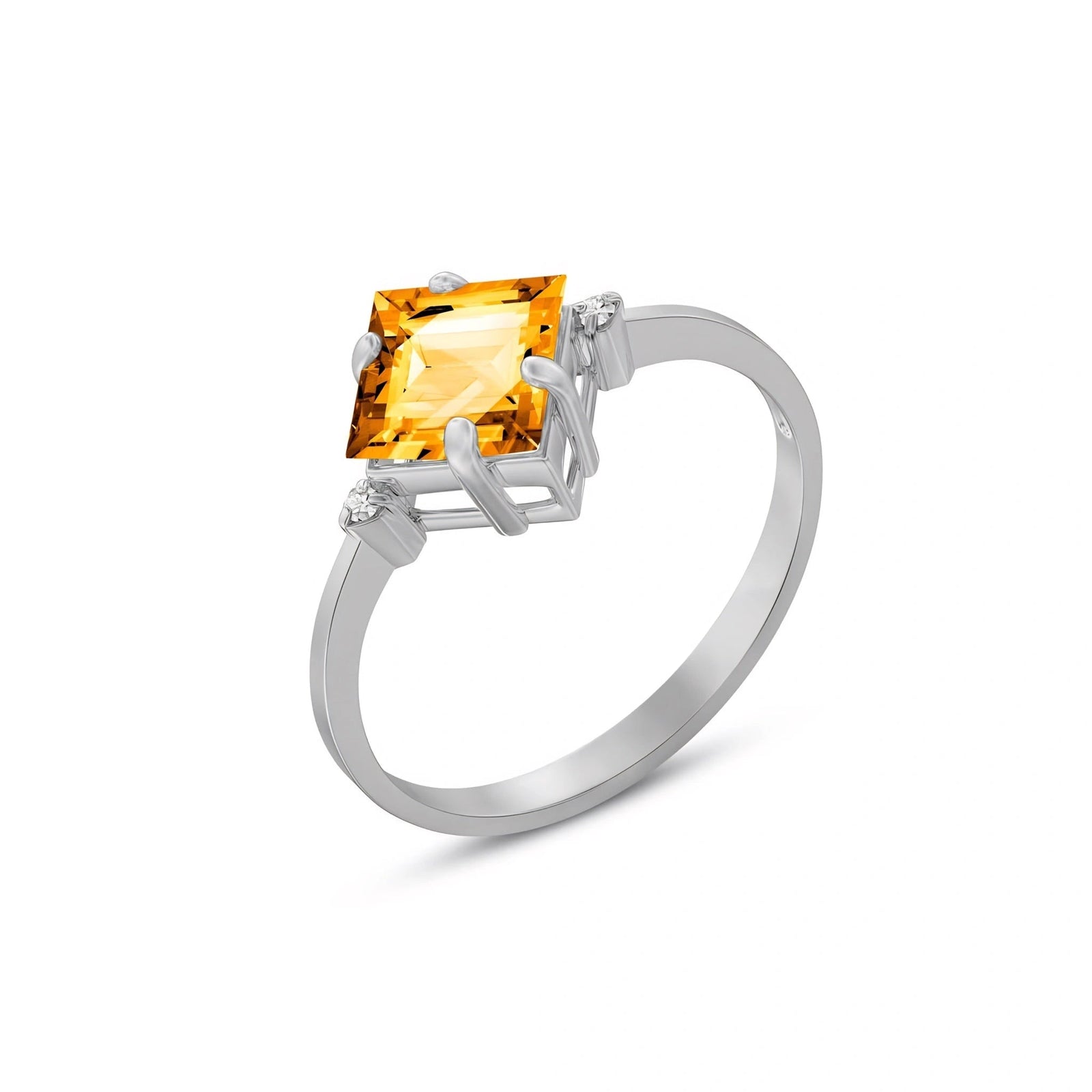 White Gold Citrine & Diamond — Paloma