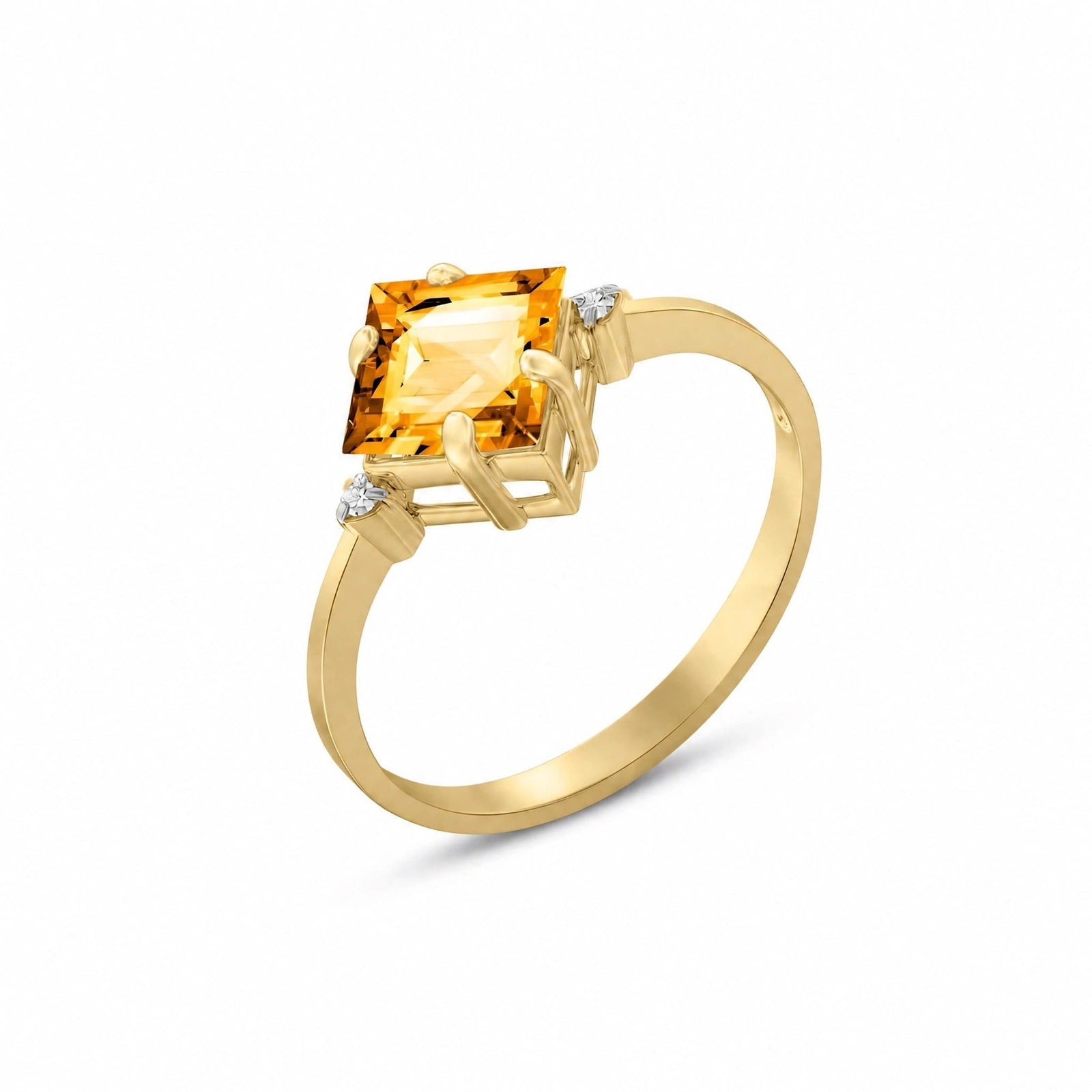Yellow Gold Citrine & Diamond — Paloma