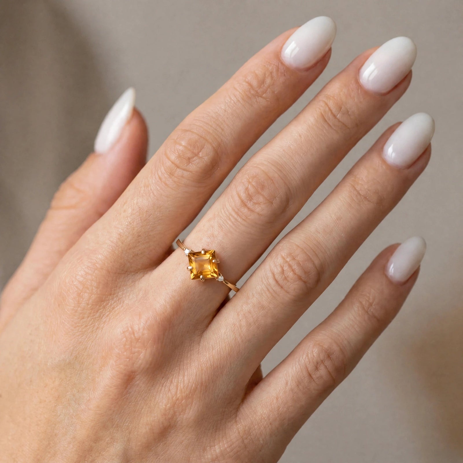 Yellow Gold Citrine & Diamond — Paloma