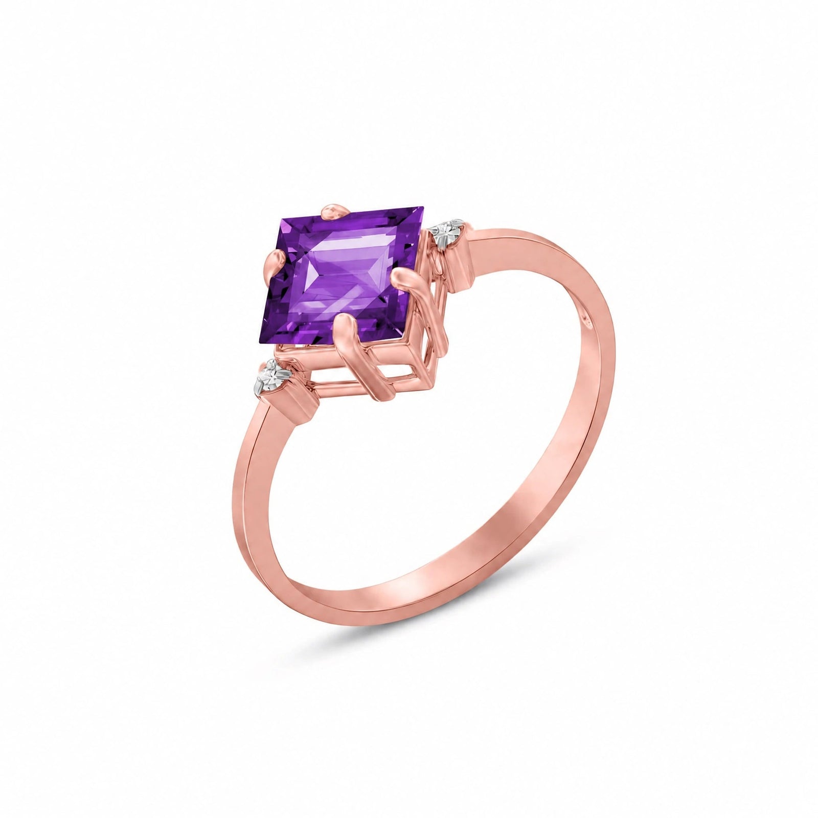 Rose Gold Diamond & Amethyst — Paloma