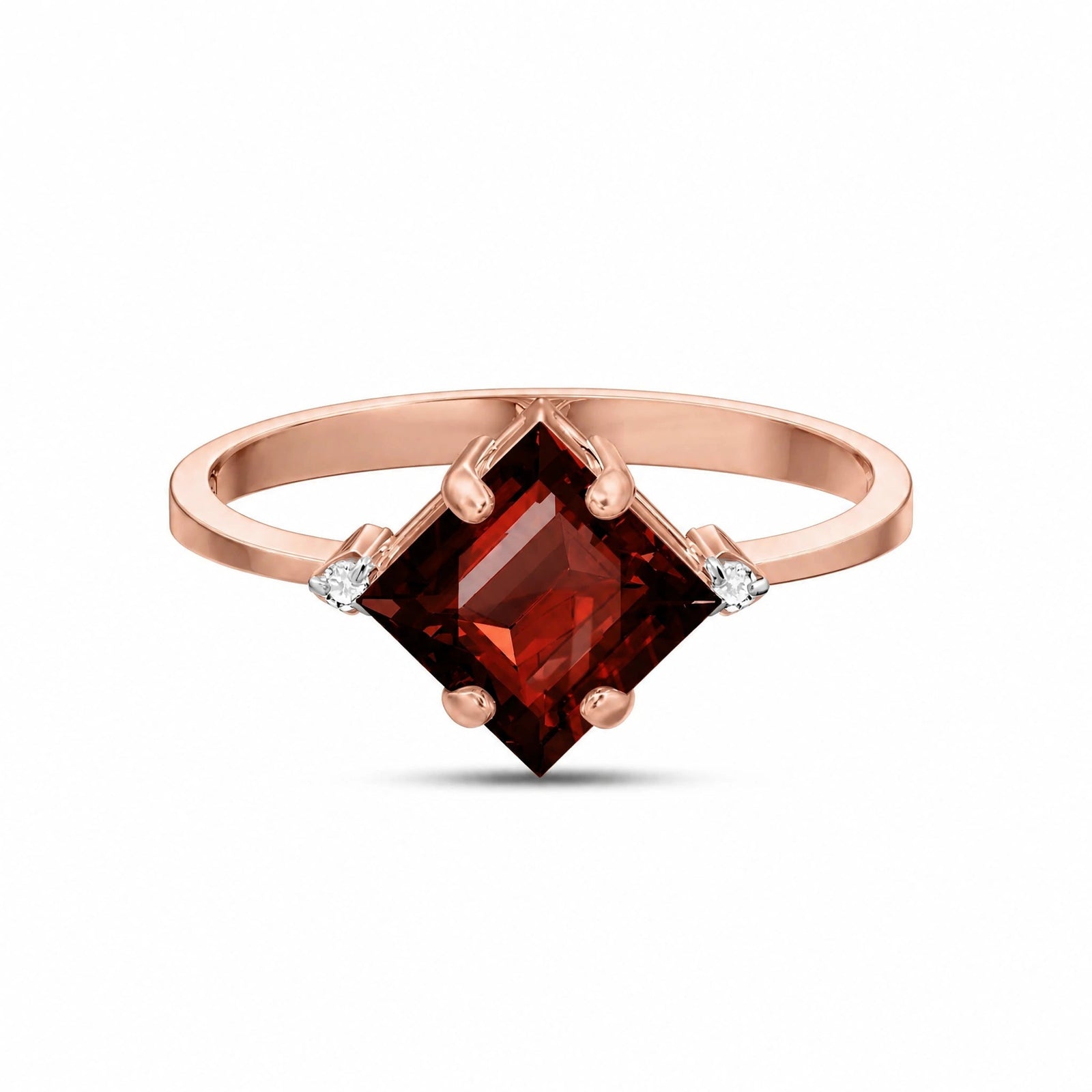 Rose Gold Diamond & Garnet — Paloma