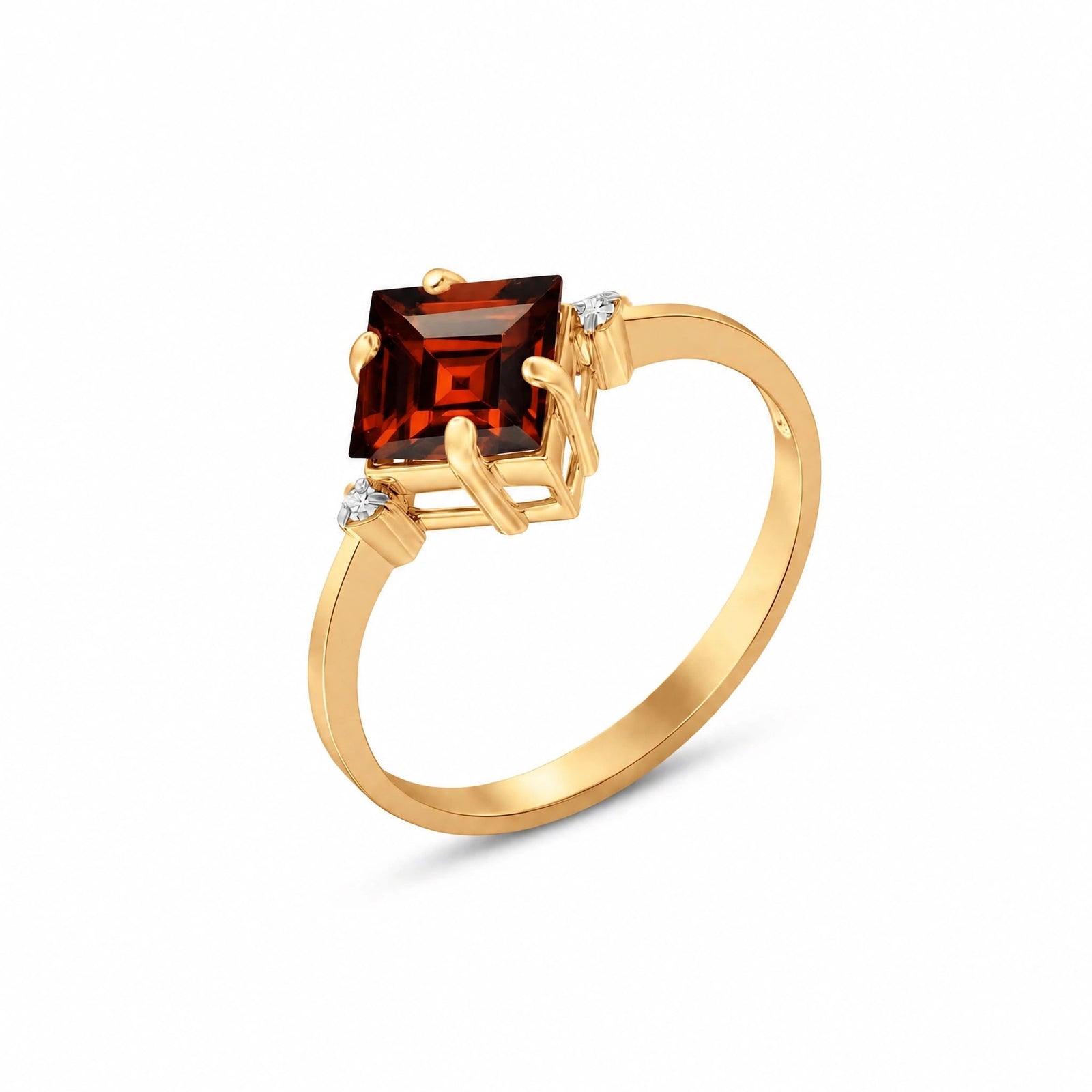 Yellow Gold Diamond & Garnet — Paloma