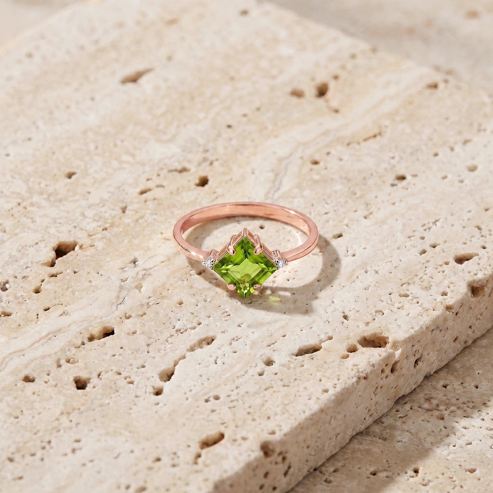 Rose Gold Diamond & Peridot — Paloma