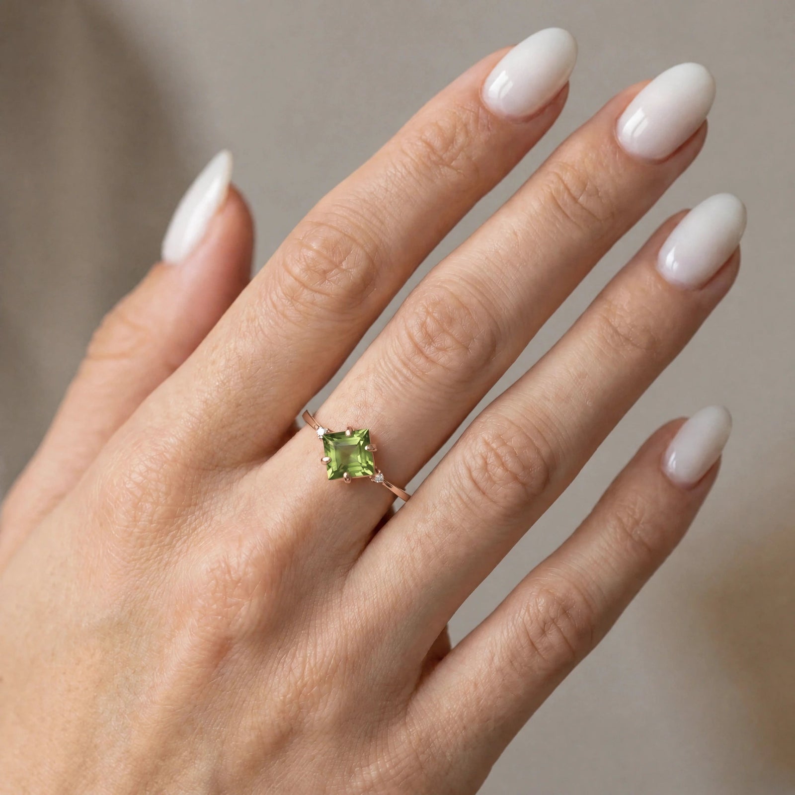 Rose Gold Diamond & Peridot — Paloma
