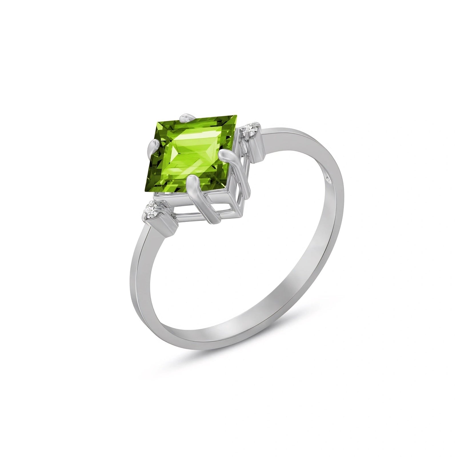 White Gold Diamond & Peridot — Paloma