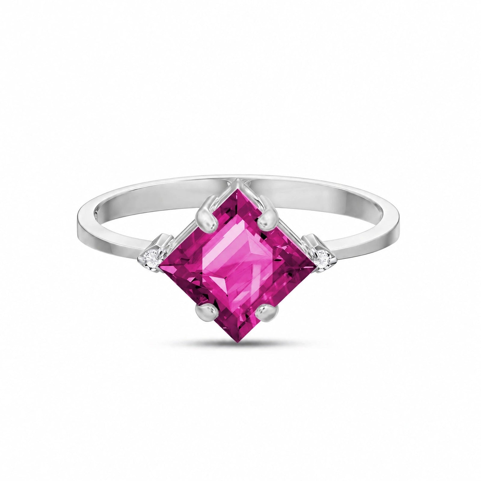 White Gold Diamond & Pink Topaz — Paloma