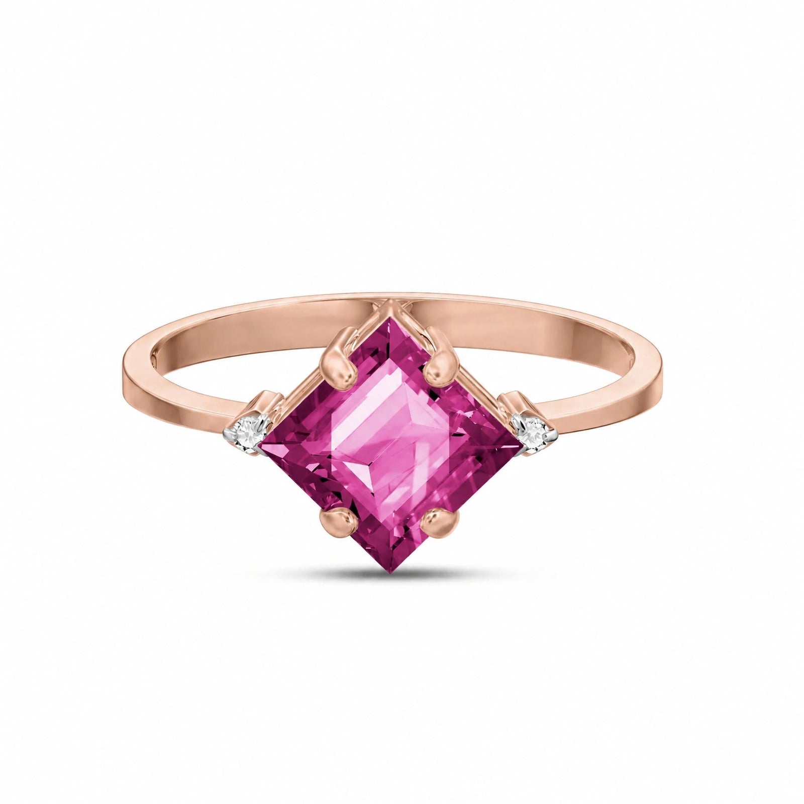 Rose Gold Belle Ring Pink Topaz 10K — Luciana
