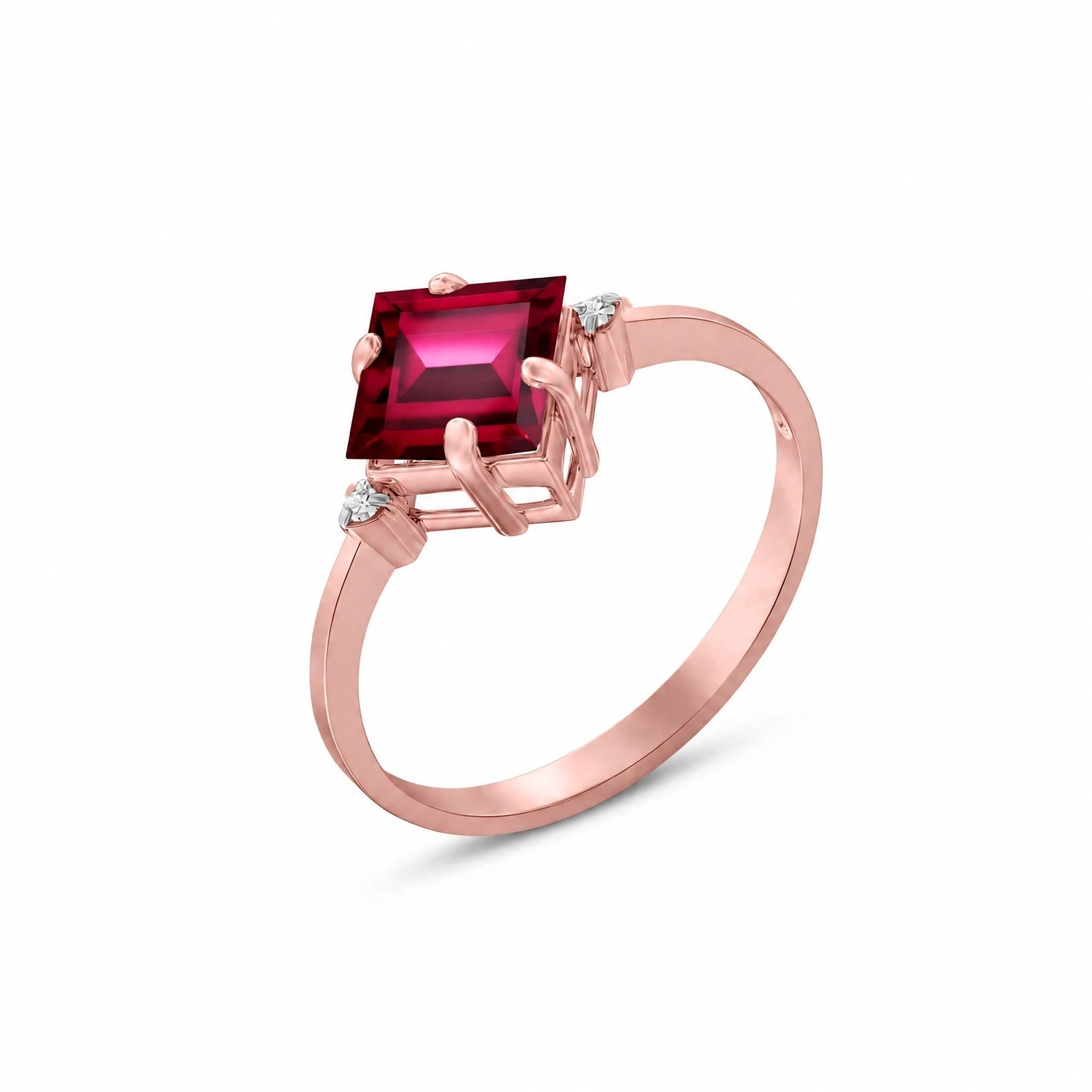 Rose Gold Belle Ring Ruby 10K — Luciana
