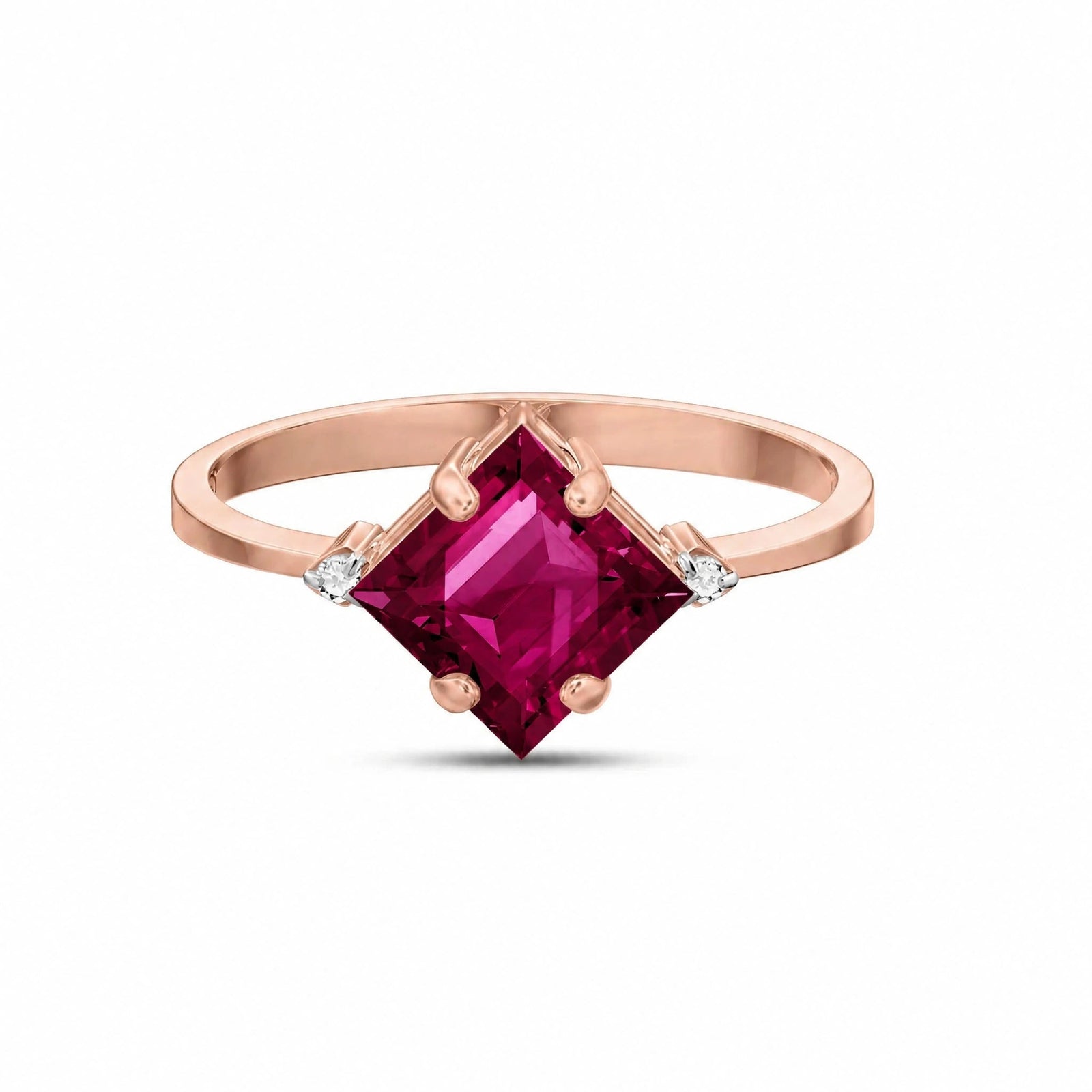 Rose Gold Belle Ring Ruby 10K — Luciana