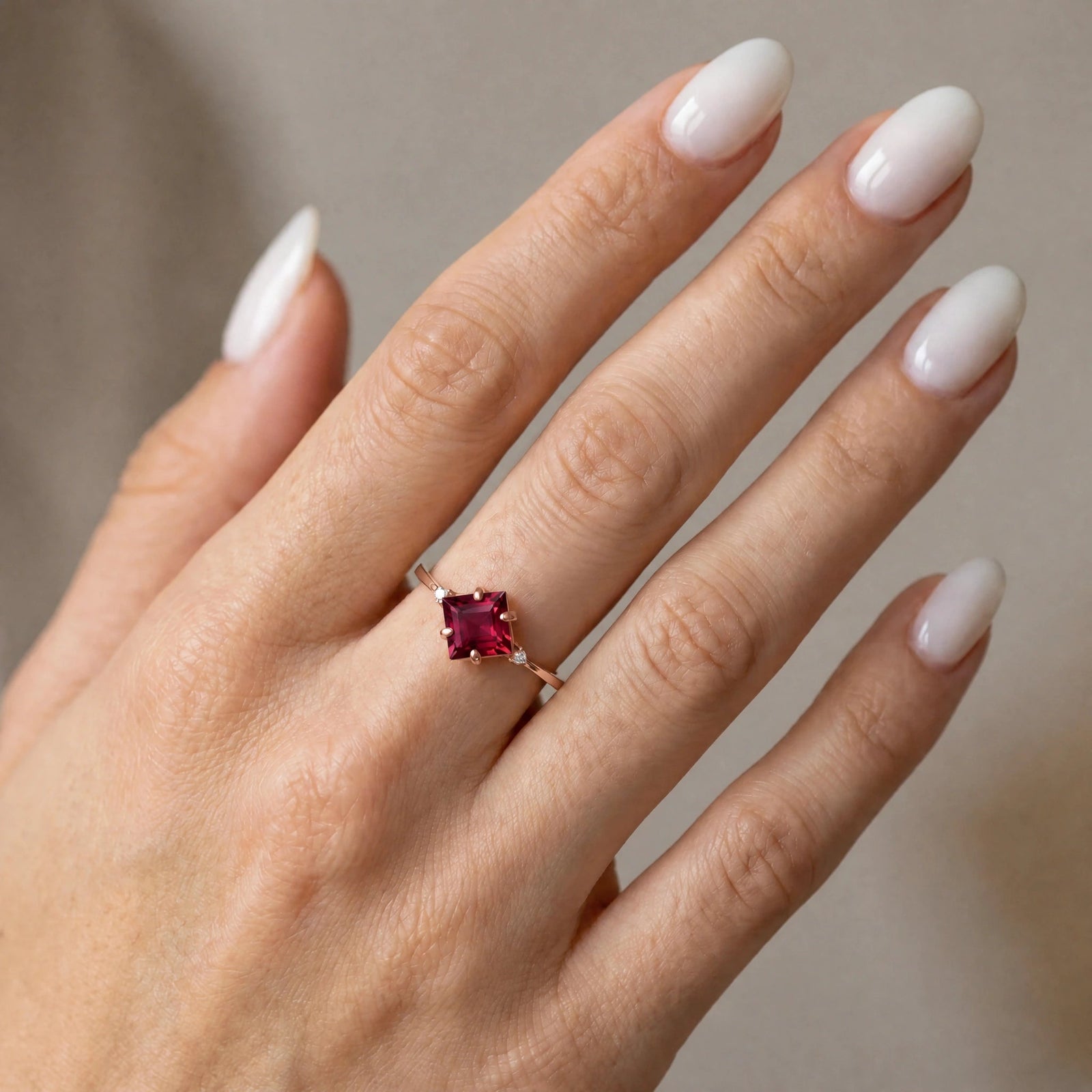 Rose Gold Belle Ring Ruby 10K — Luciana