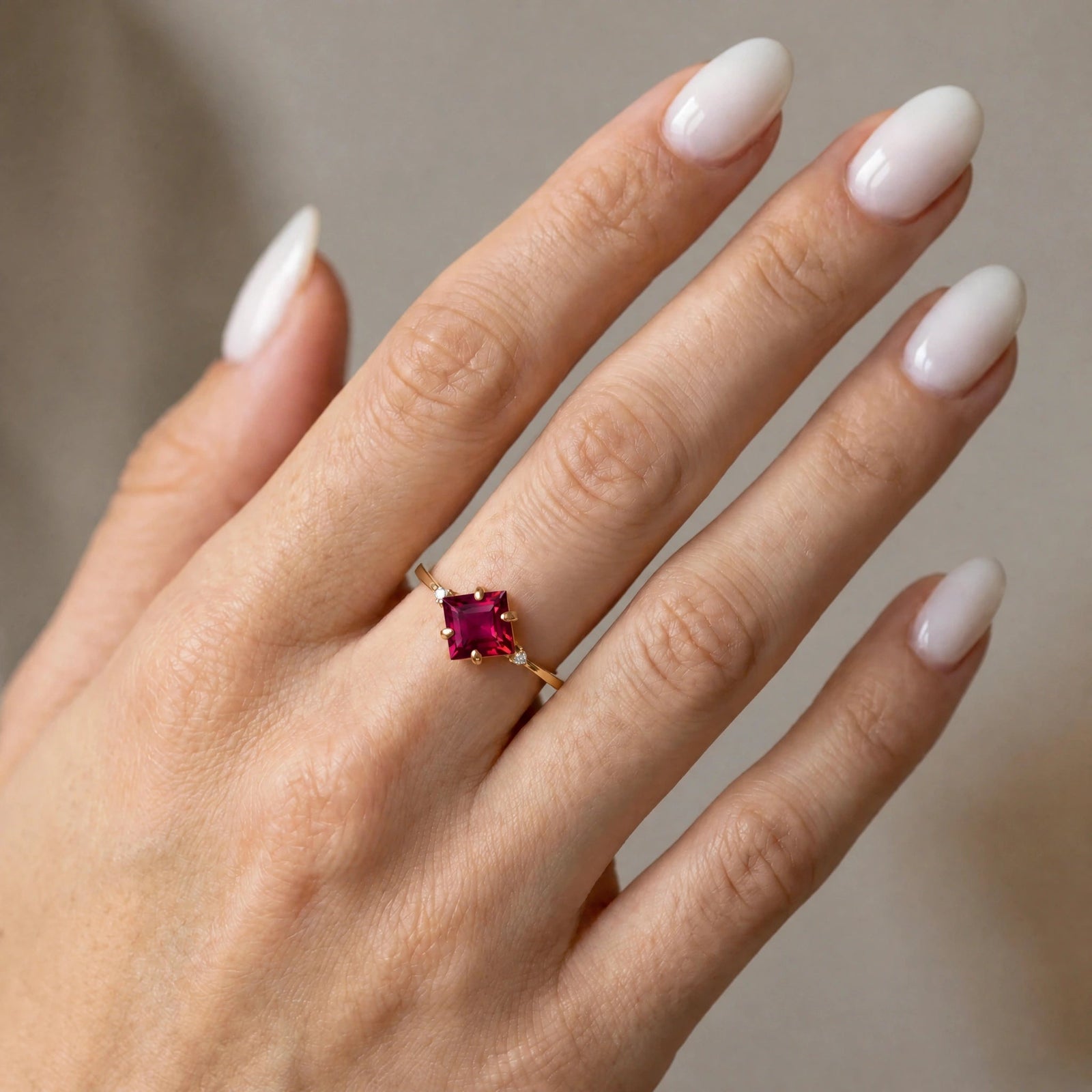 Yellow Gold Belle Ring Ruby 10K — Luciana