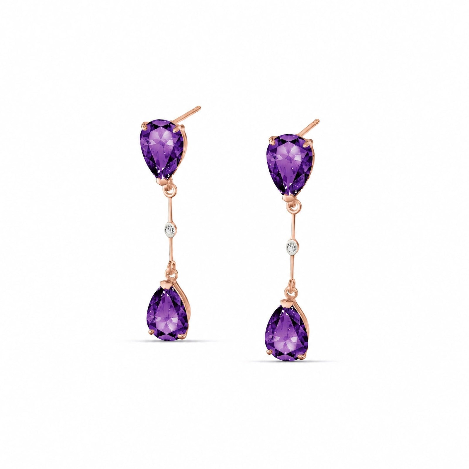 Rose Gold Amethyst & Diamond — Mariagiovannina