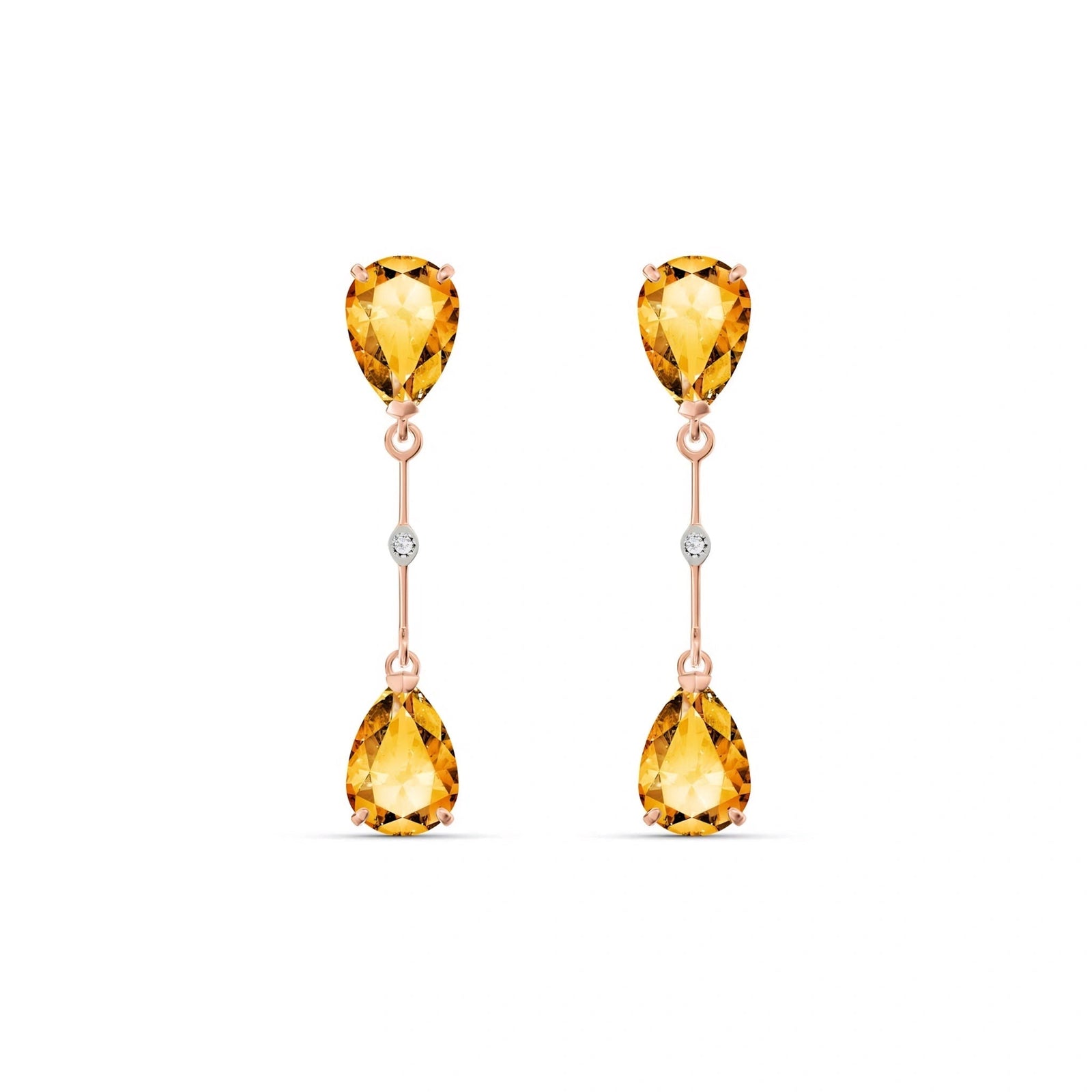 Rose Gold Heritage Earrings Citrine 10K — Paola