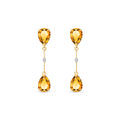 Yellow Gold Heritage Earrings Citrine 10K — Paola