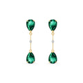 Yellow Gold Heritage Earrings Emerald 10K — Paola