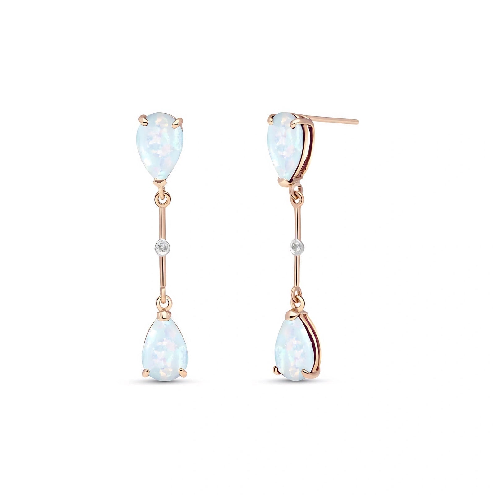 Rose Gold Heritage Earrings Opal 10K — Paola