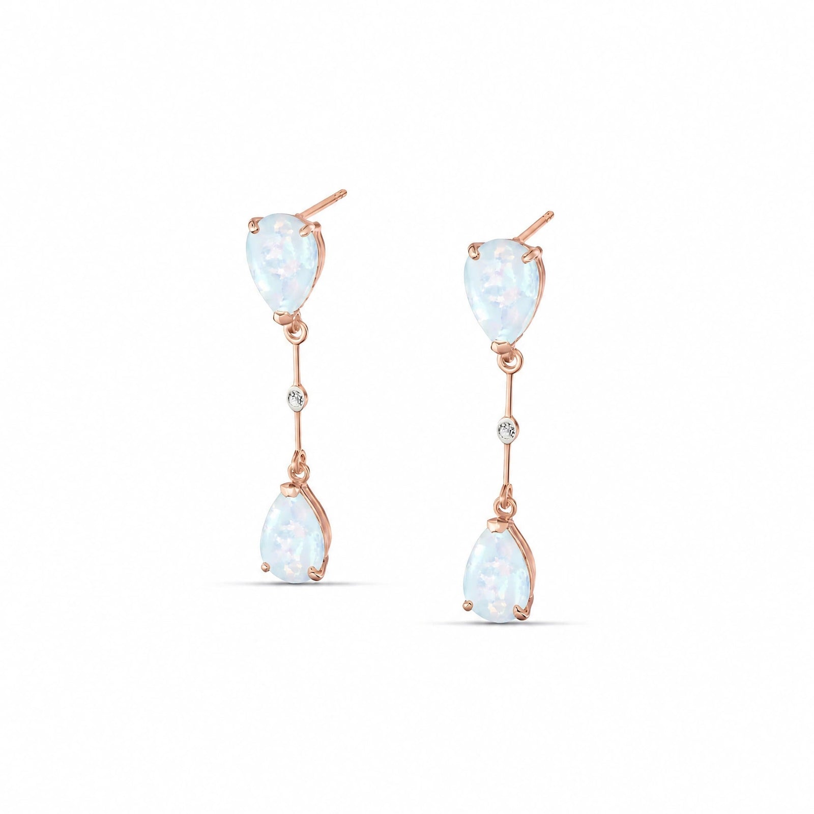 Rose Gold Heritage Earrings Opal 10K — Paola
