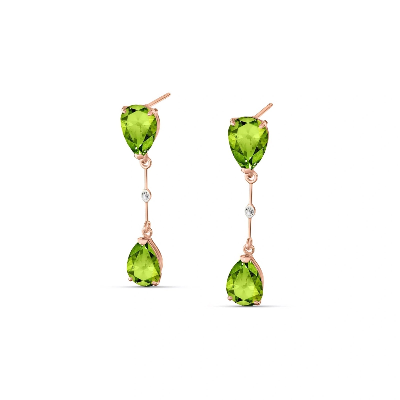 Rose Gold Heritage Earrings Peridot 10K — Paola