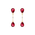 Yellow Gold Heritage Earrings Ruby 10K — Paola