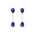 Yellow Gold Heritage Earrings Sapphire 10K — Paola