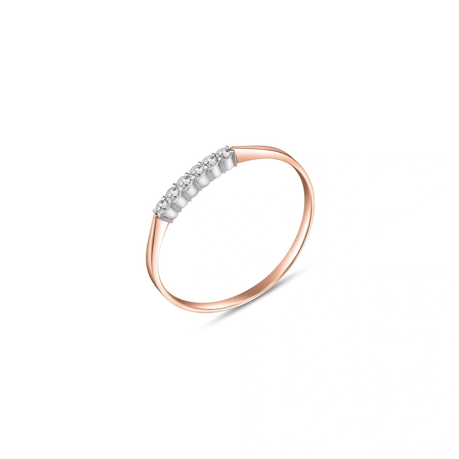 Rose Gold Ring Diamond 10K — Paola