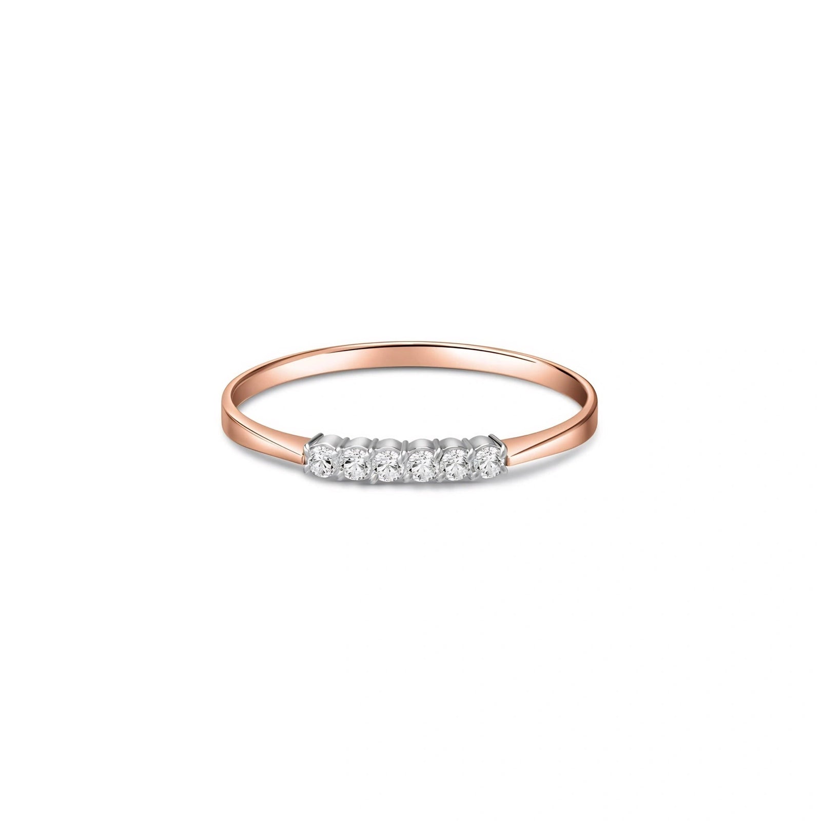 Rose Gold Ring Diamond 10K — Paola