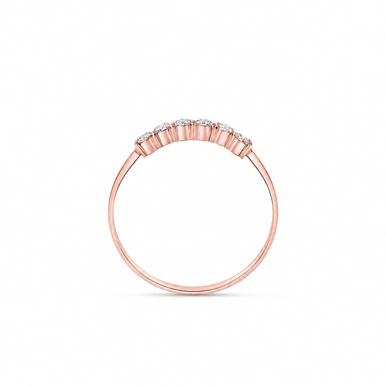 Rose Gold Ring Diamond 10K — Paola