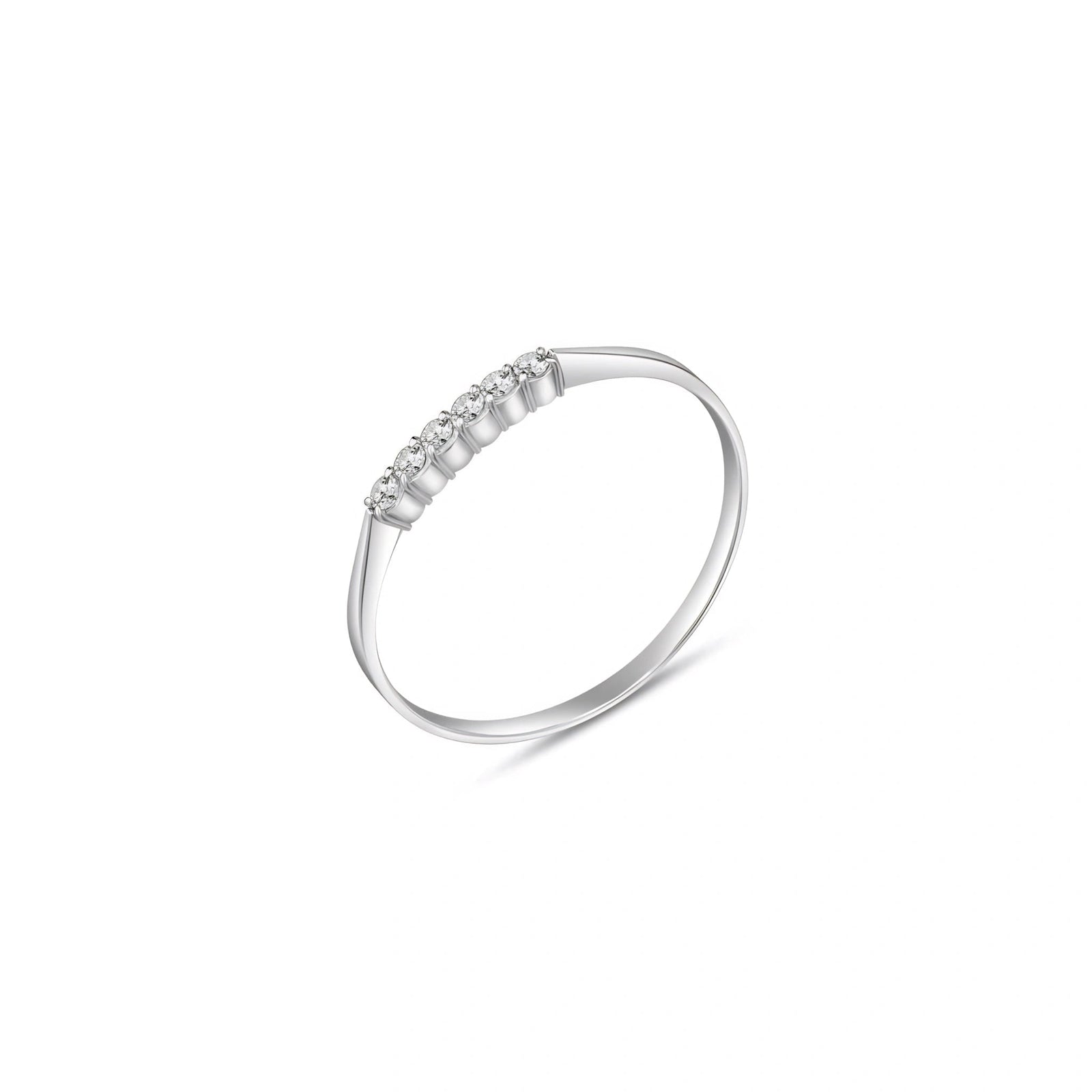 White Gold Ring Diamond 10K — Paola