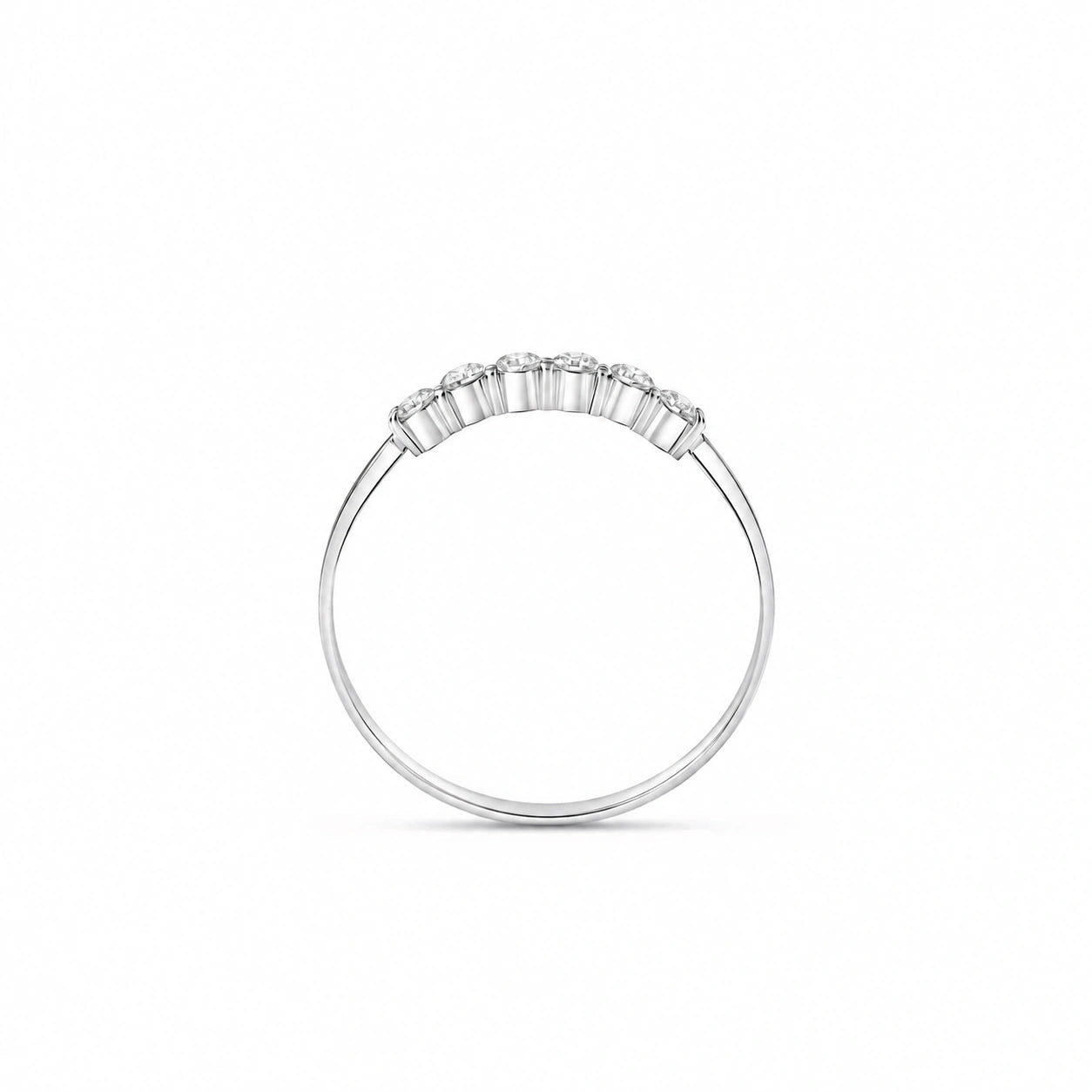 White Gold Ring Diamond 10K — Paola