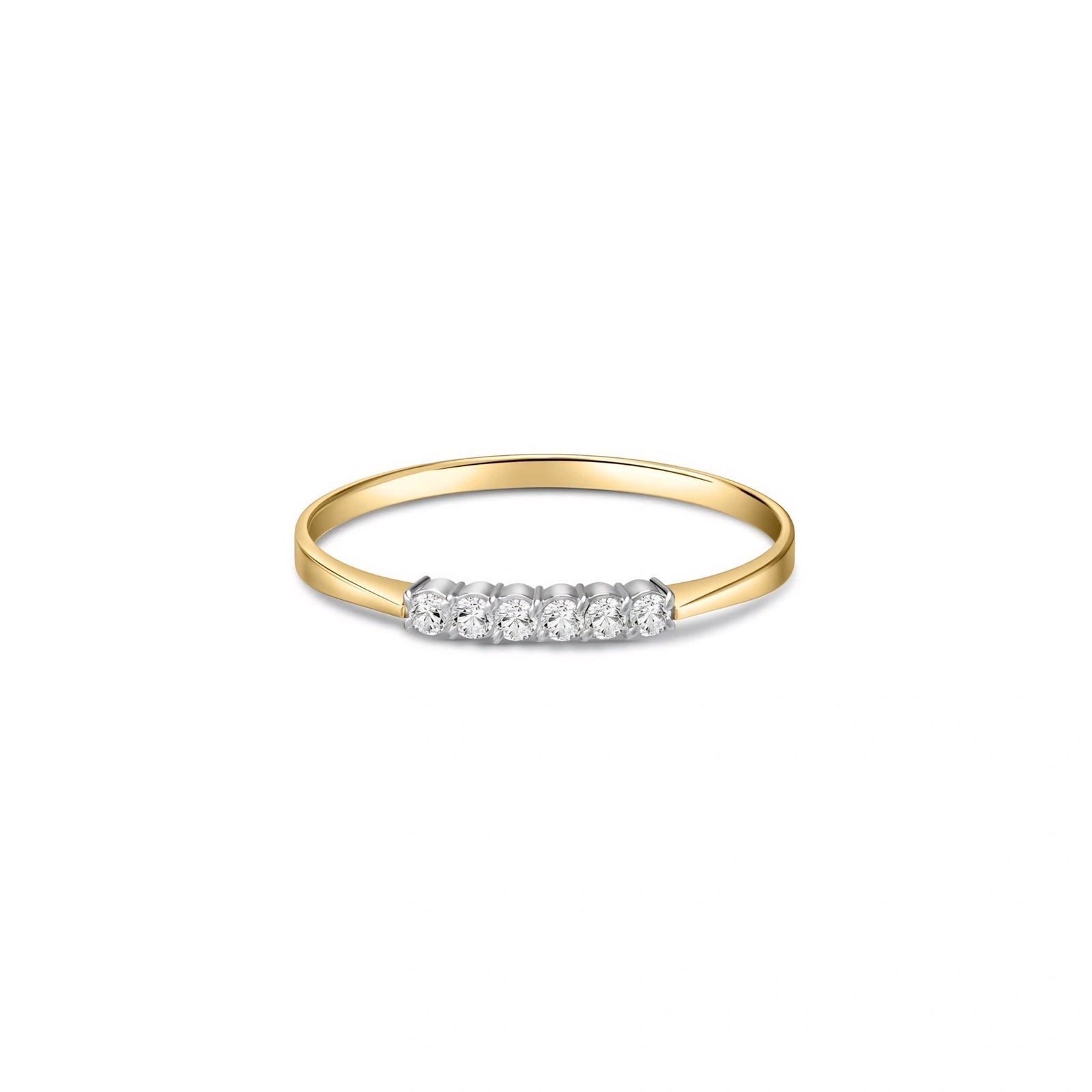 Yellow Gold Ring Diamond 10K — Paola