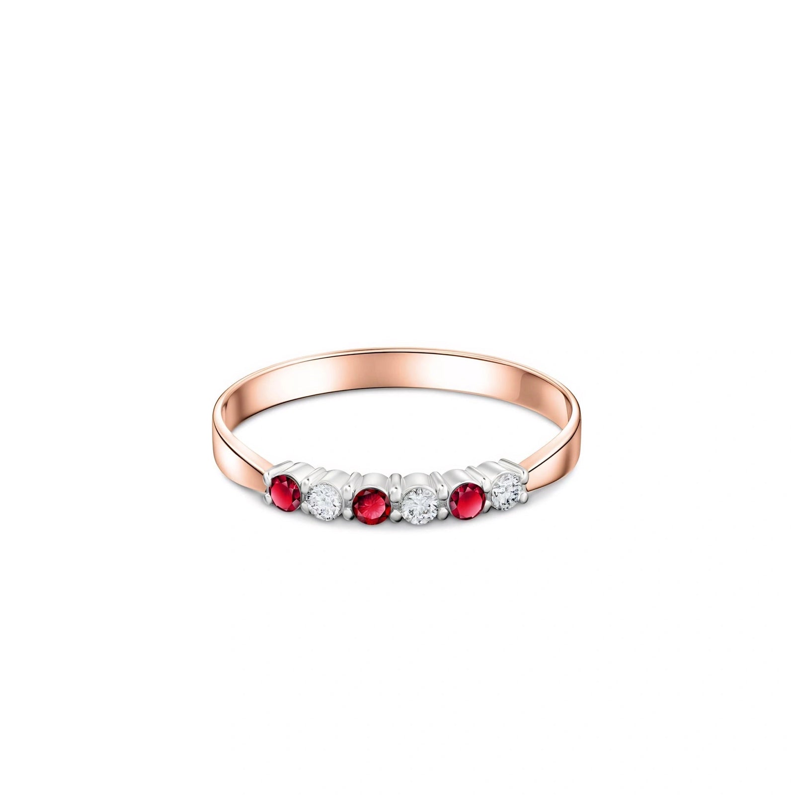 Rose Gold Ring Ruby 10K — Paola