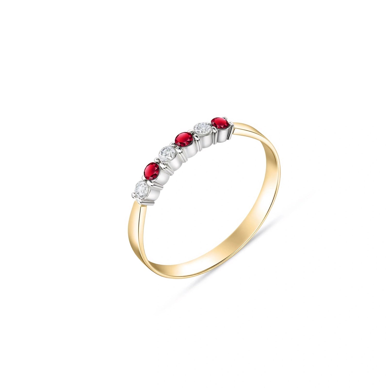 Yellow Gold Ring Ruby 10K — Paola